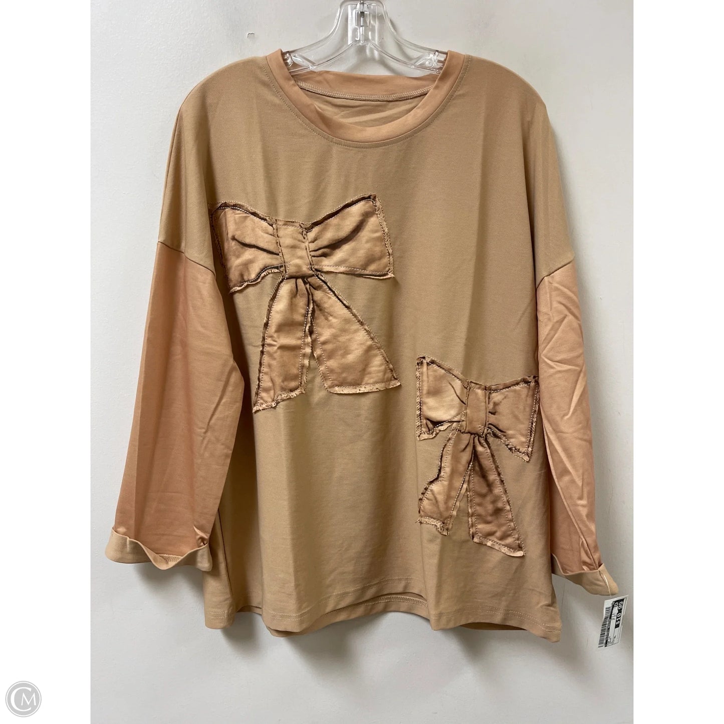 Top Long Sleeve By Clothes Mentor In Cream, Size: Xl