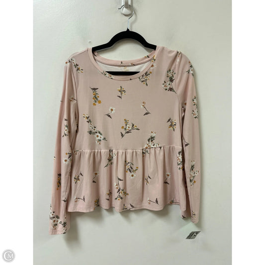 Top Long Sleeve By Pink Rose In Pink, Size: S