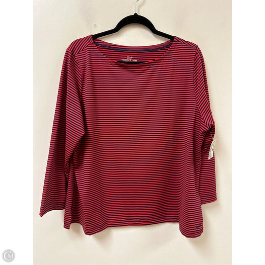 Top Long Sleeve By Vineyard Vines In Striped Pattern, Size: 2x
