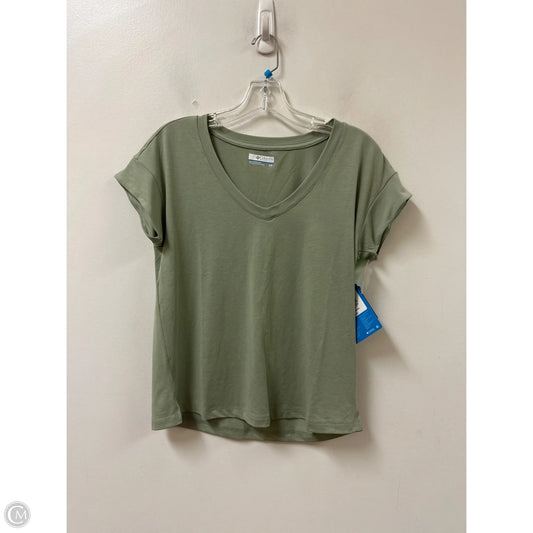 Athletic Top Short Sleeve By Columbia In Green, Size: S