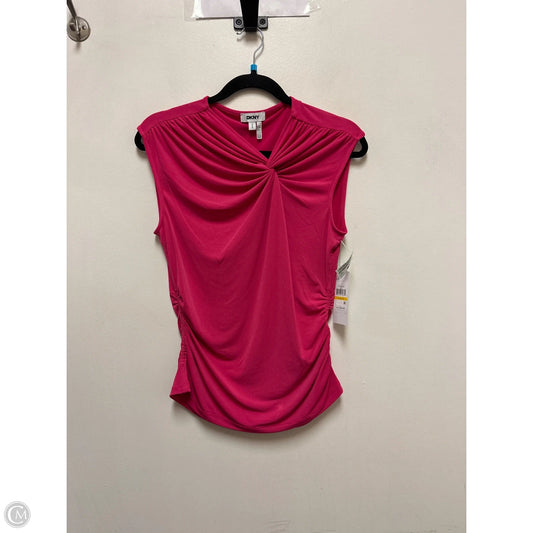 Top Sleeveless By Dkny In Pink, Size: M