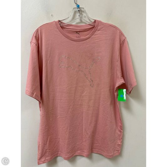 Athletic Top Short Sleeve By Puma In Pink