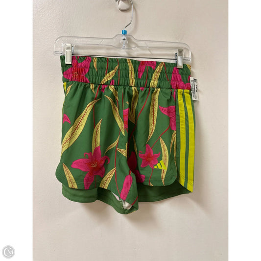 Athletic Shorts By Adidas In Green, Size: S