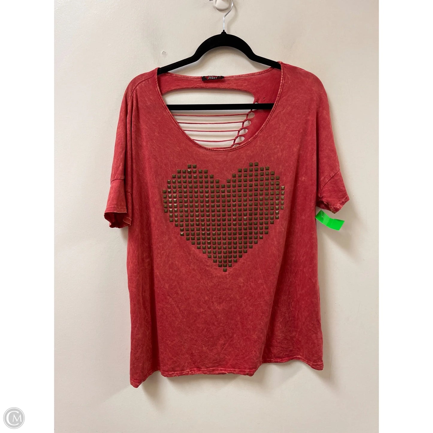Top Short Sleeve By T Party In Red, Size: L