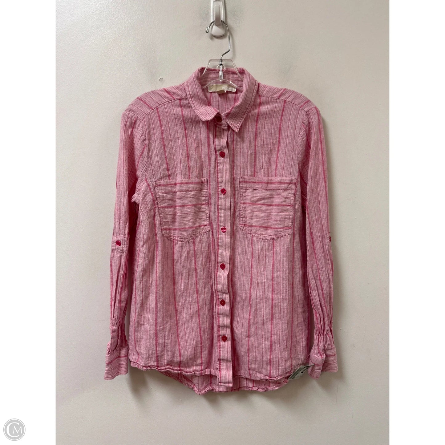 Top Long Sleeve By Michael By Michael Kors In Pink, Size: S