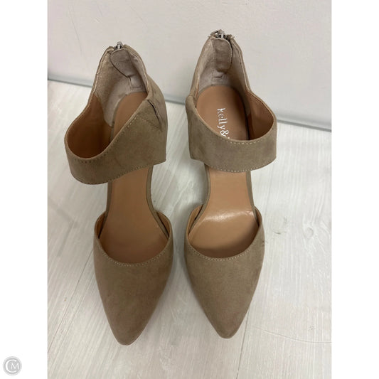 Shoes Heels Kitten By Kelly And Katie In Tan, Size: 6.5