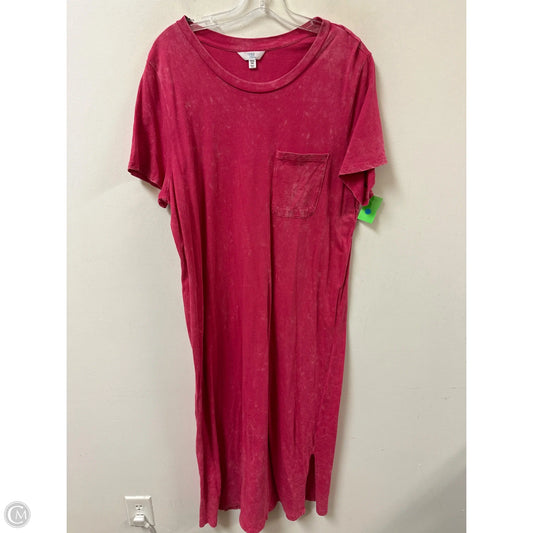 Dress Casual Maxi By Time And Tru In Pink, Size: 3x