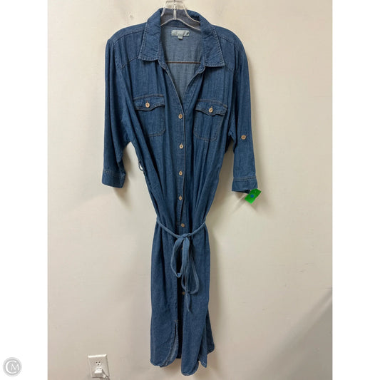 Dress Casual Maxi By Clothes Mentor In Blue Denim, Size: 2x