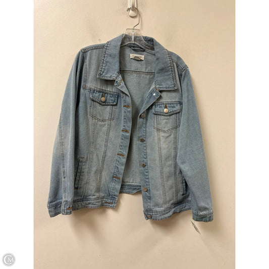 Jacket Denim By Ci Sono In Blue Denim, Size: 1x