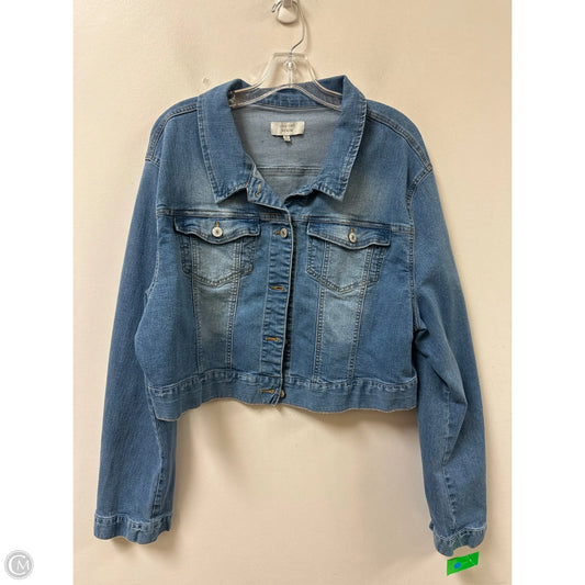 Jacket Denim By Love Tree In Blue Denim, Size: 3x