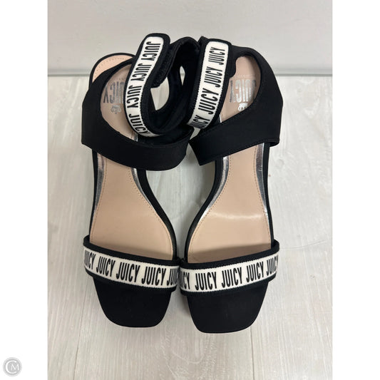 Sandals Heels Block By Juicy Couture In Black, Size: 10