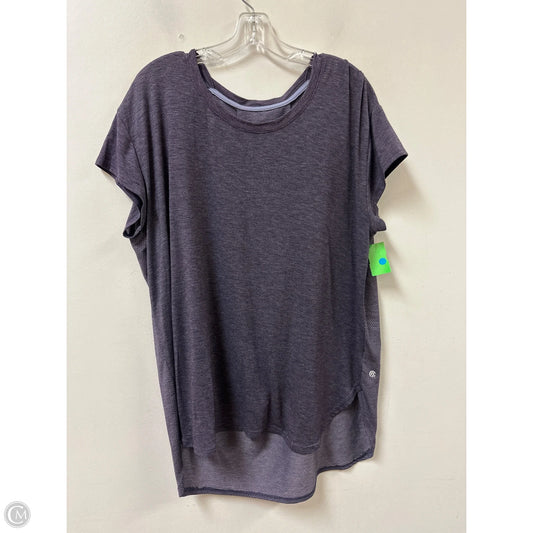 Athletic Top Short Sleeve By Champion In Purple, Size: 2x