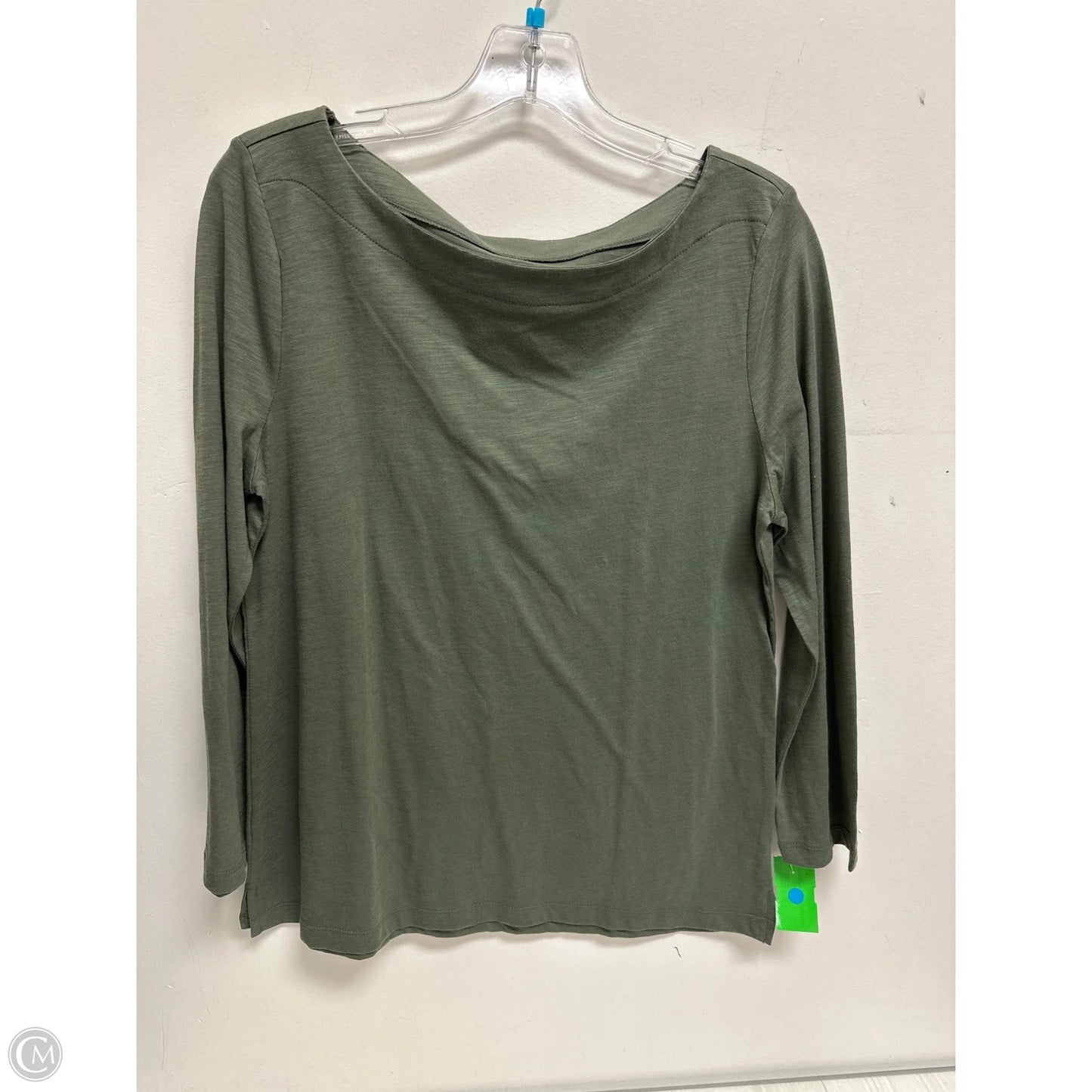 Top Long Sleeve Basic By Loft In Green, Size: L