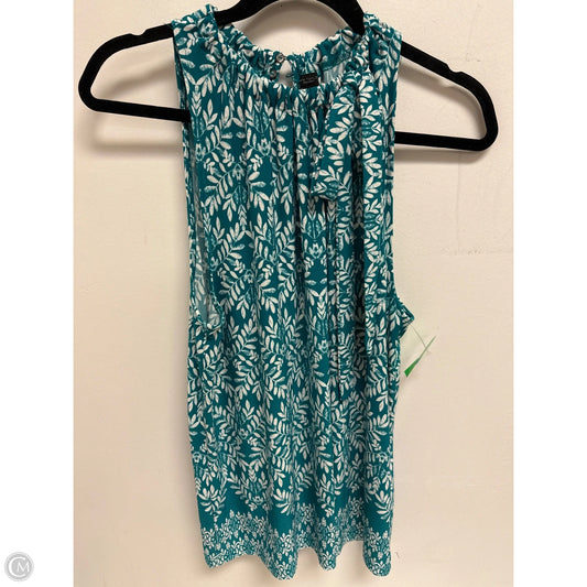 Top Sleeveless By Ann Taylor In Teal, Size: L