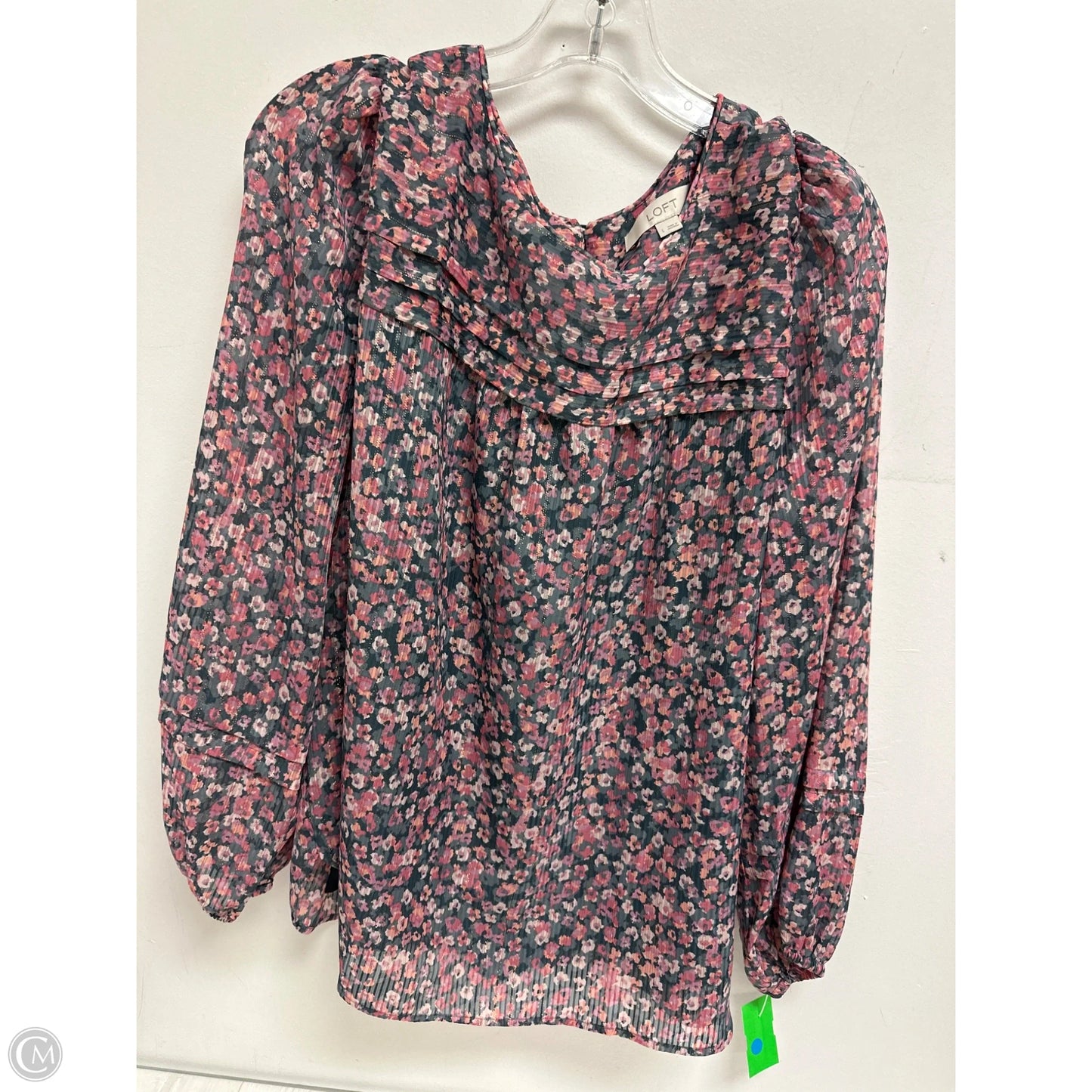 Top Long Sleeve By Loft In Grey, Size: L