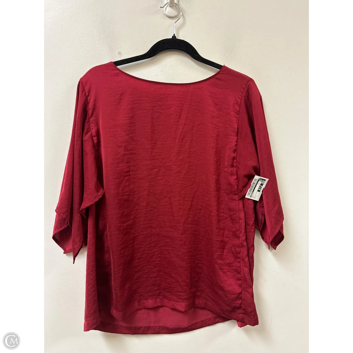 Top Short Sleeve By Chicos In Red, Size: L