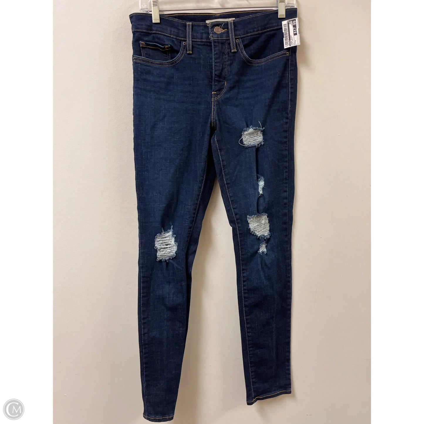 Jeans Skinny By Levis In Blue Denim, Size: 4