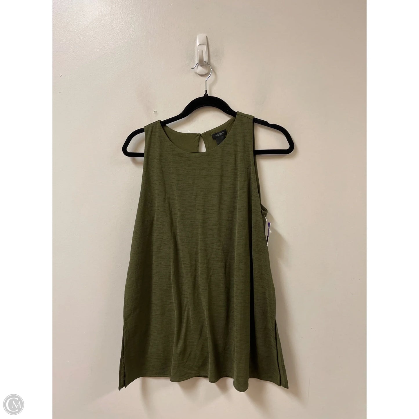 Top Sleeveless By Ann Taylor In Green, Size: M