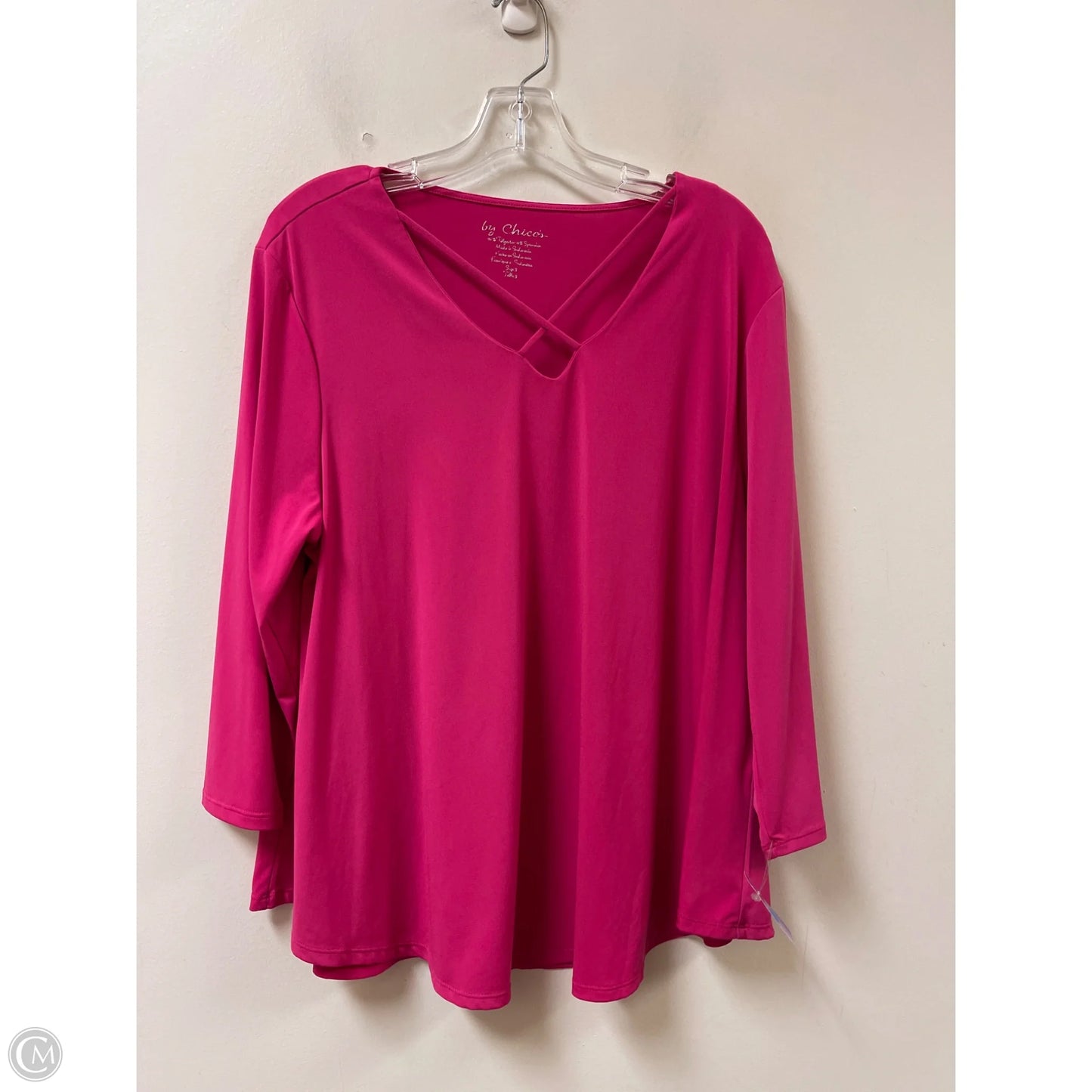 Top Long Sleeve By Chicos In Pink, Size: Xl