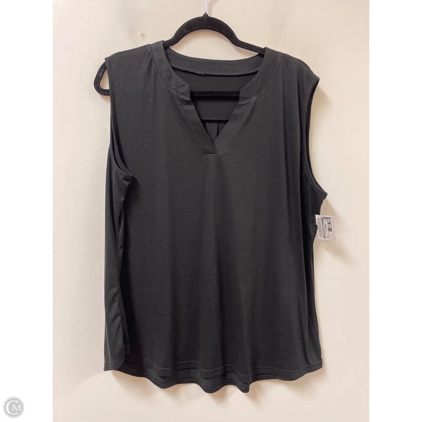 Top Sleeveless By Clothes Mentor In Black, Size: 2x