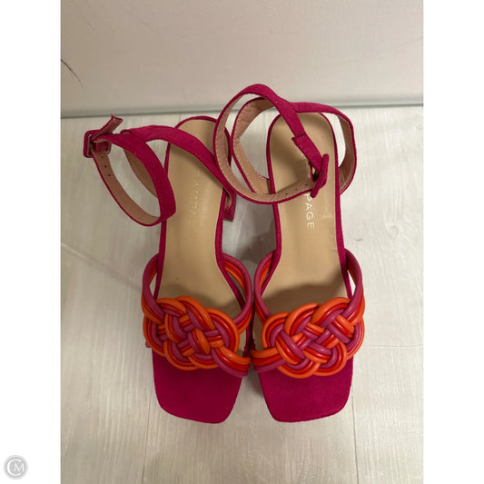 Sandals Heels Block By Rampage In Pink, Size: 7