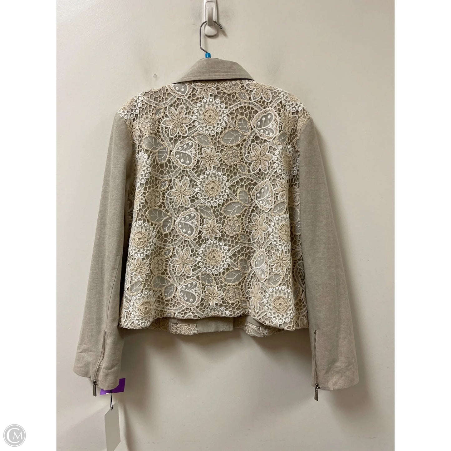 Jacket Moto By Bagatelle In Cream, Size: Xl