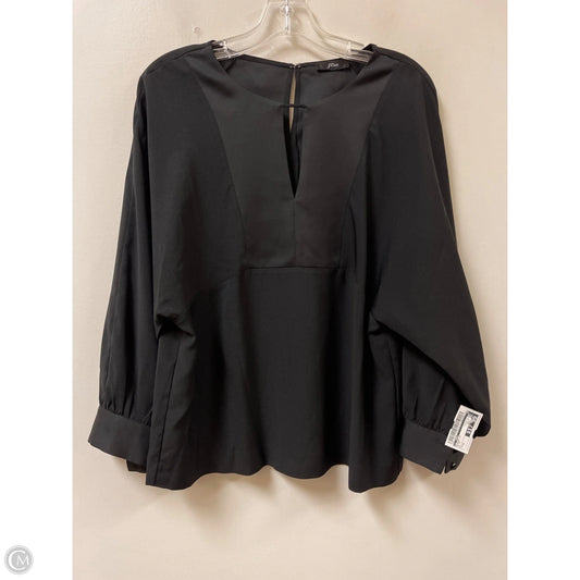 Blouse Long Sleeve By J. Crew In Black, Size: M