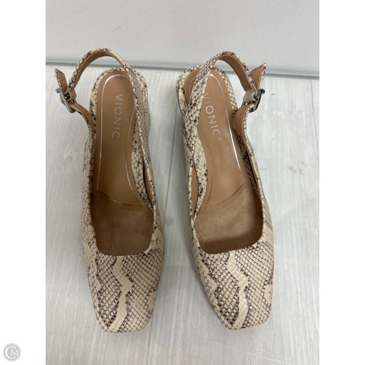 Shoes Heels Block By Vionic In Snakeskin Print, Size: 7.5