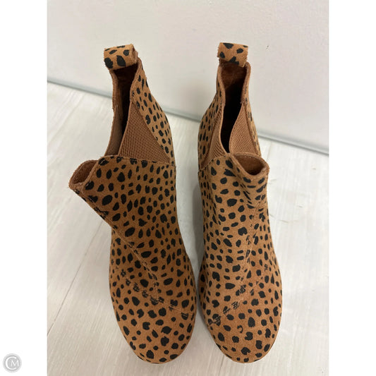 Boots Ankle Heels By Toms In Animal Print, Size: 7