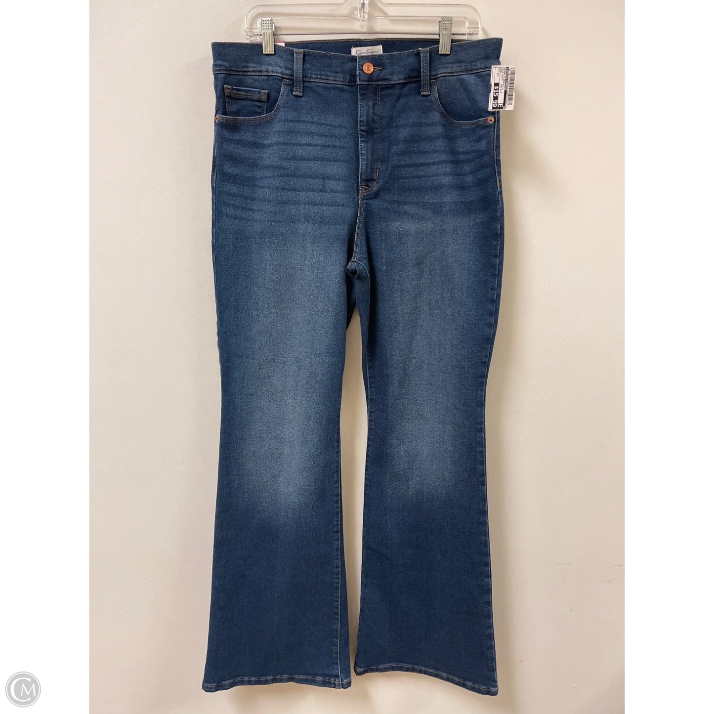 Jeans Flared By Jessica Simpson In Blue Denim, Size: 14