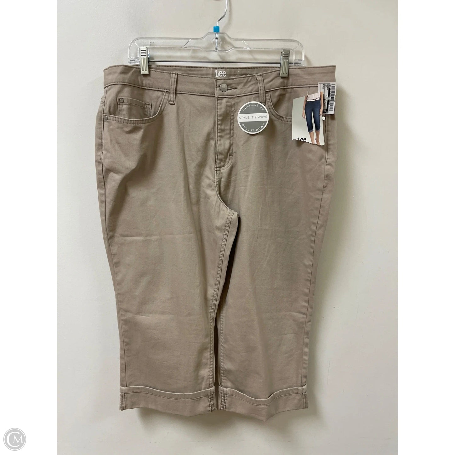 Capris By Lee In Tan, Size: 16