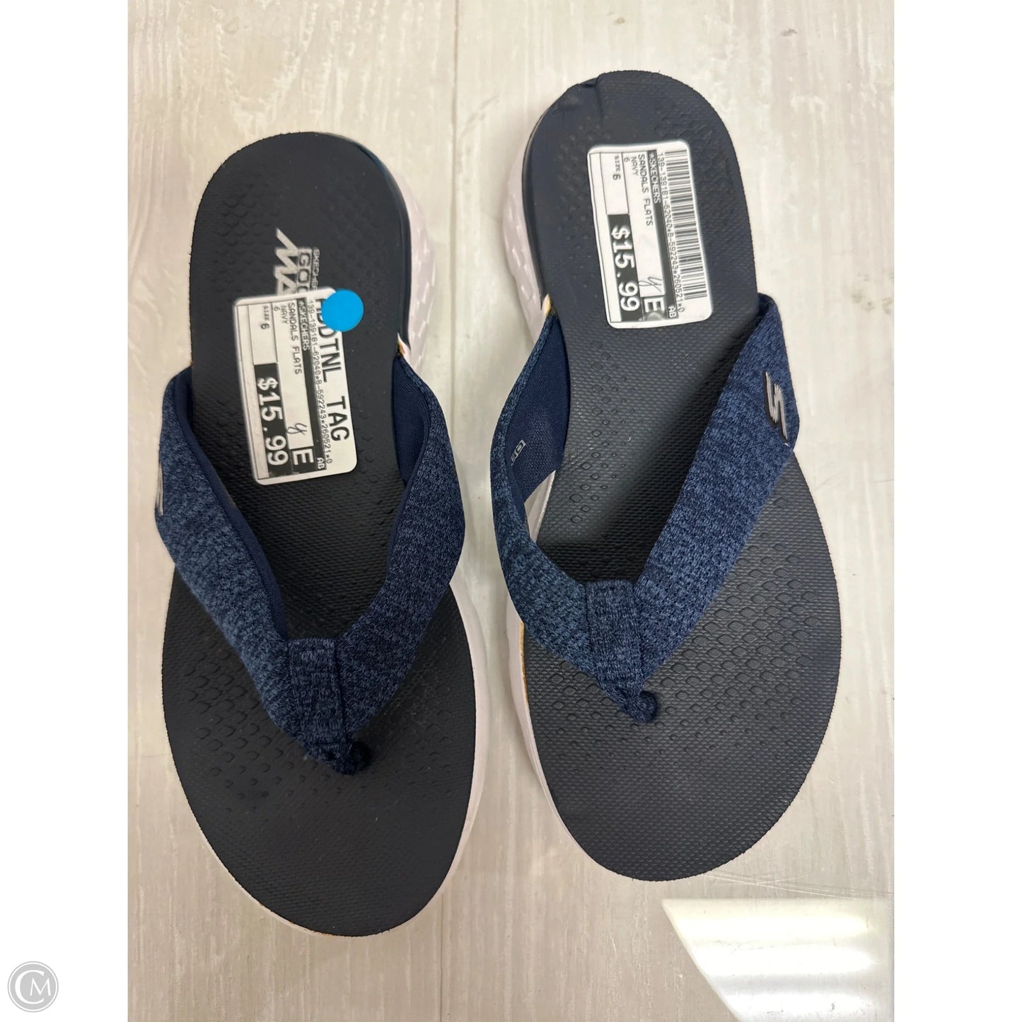 Sandals Flats By Skechers In Navy, Size: 6