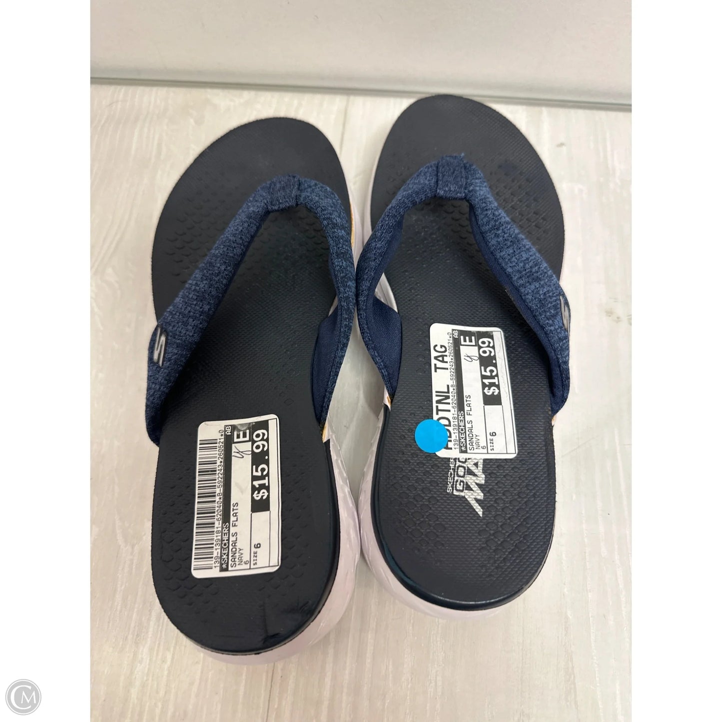 Sandals Flats By Skechers In Navy, Size: 6