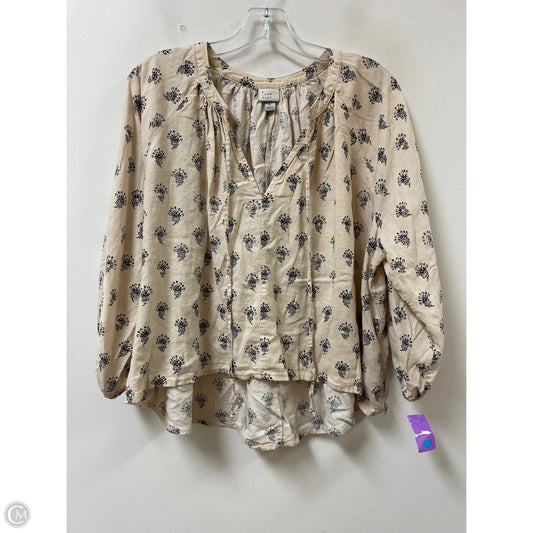Top Long Sleeve By A New Day In Cream, Size: M