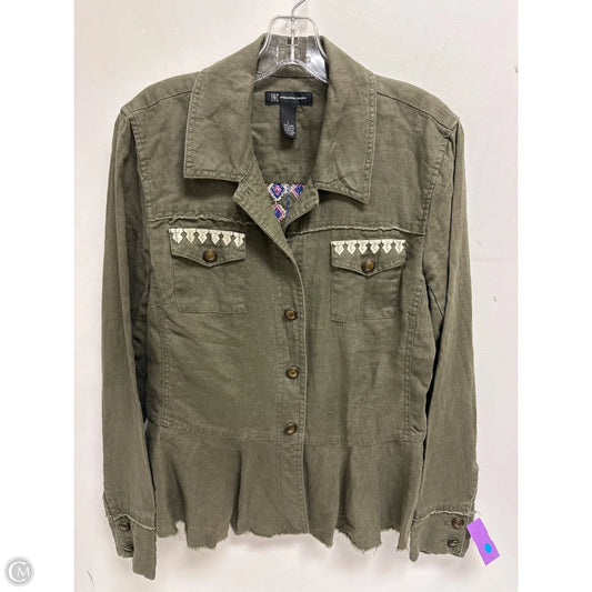 Jacket Other By Inc In Green, Size: L