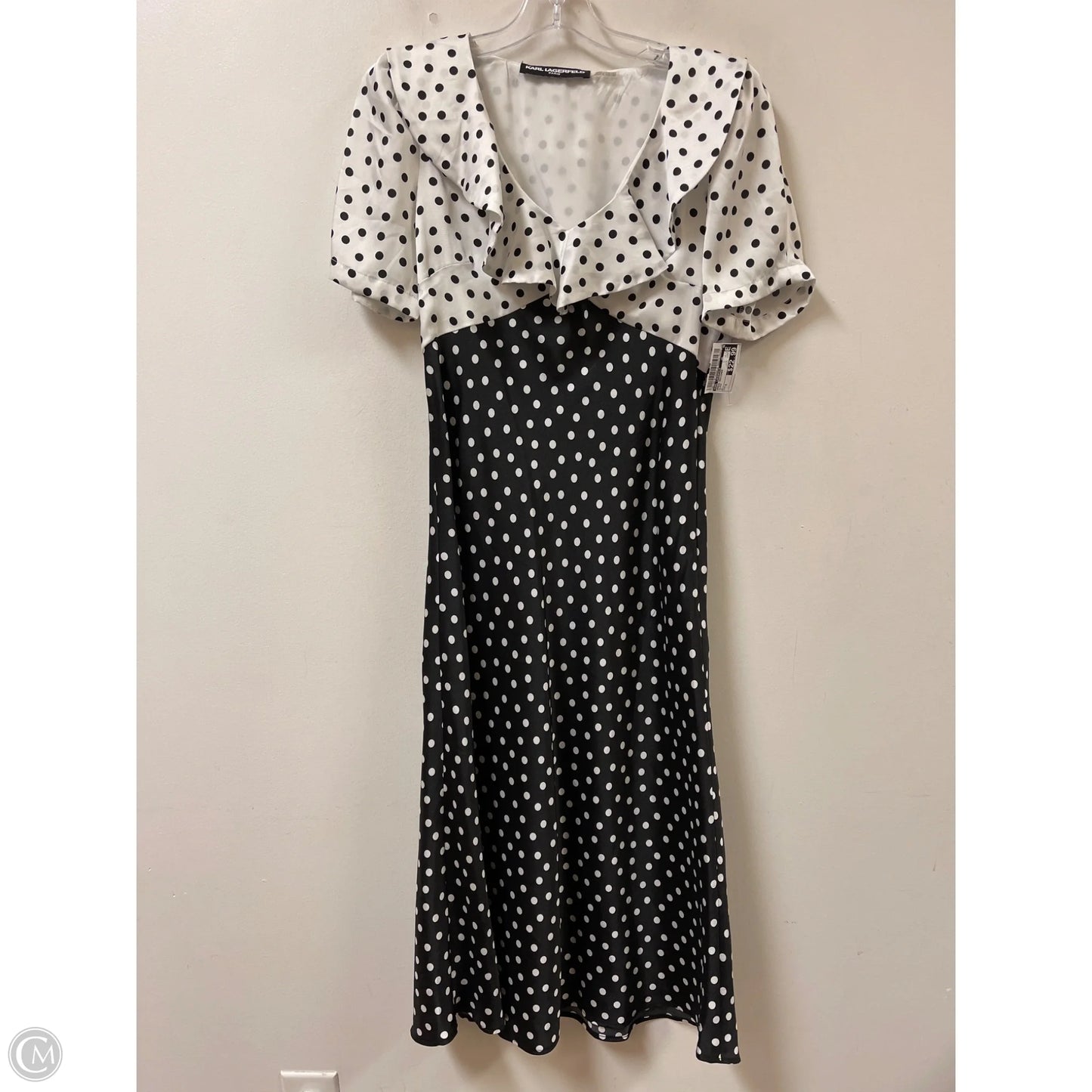 Dress Designer By Karl Lagerfeld In Black, Size: S