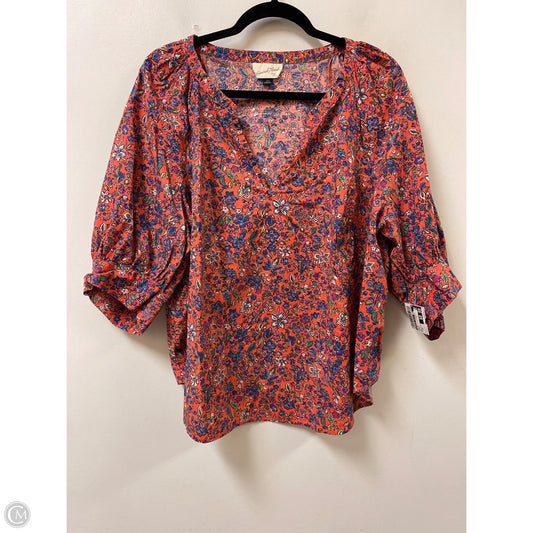 Top Short Sleeve By Universal Thread In Orange, Size: 2x