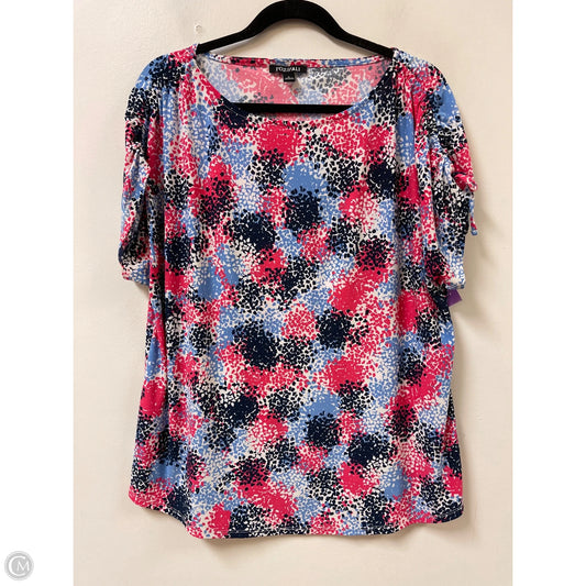 Top Short Sleeve By Roz And Ali In Multi-colored, Size: L