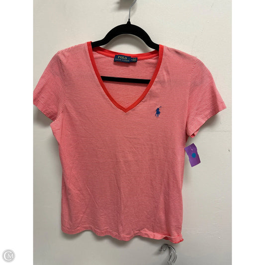 Top Short Sleeve Basic By Polo Ralph Lauren In Striped Pattern, Size: M