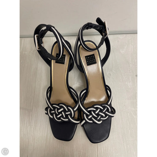 Sandals Heels Block By White House Black Market In Navy, Size: 8