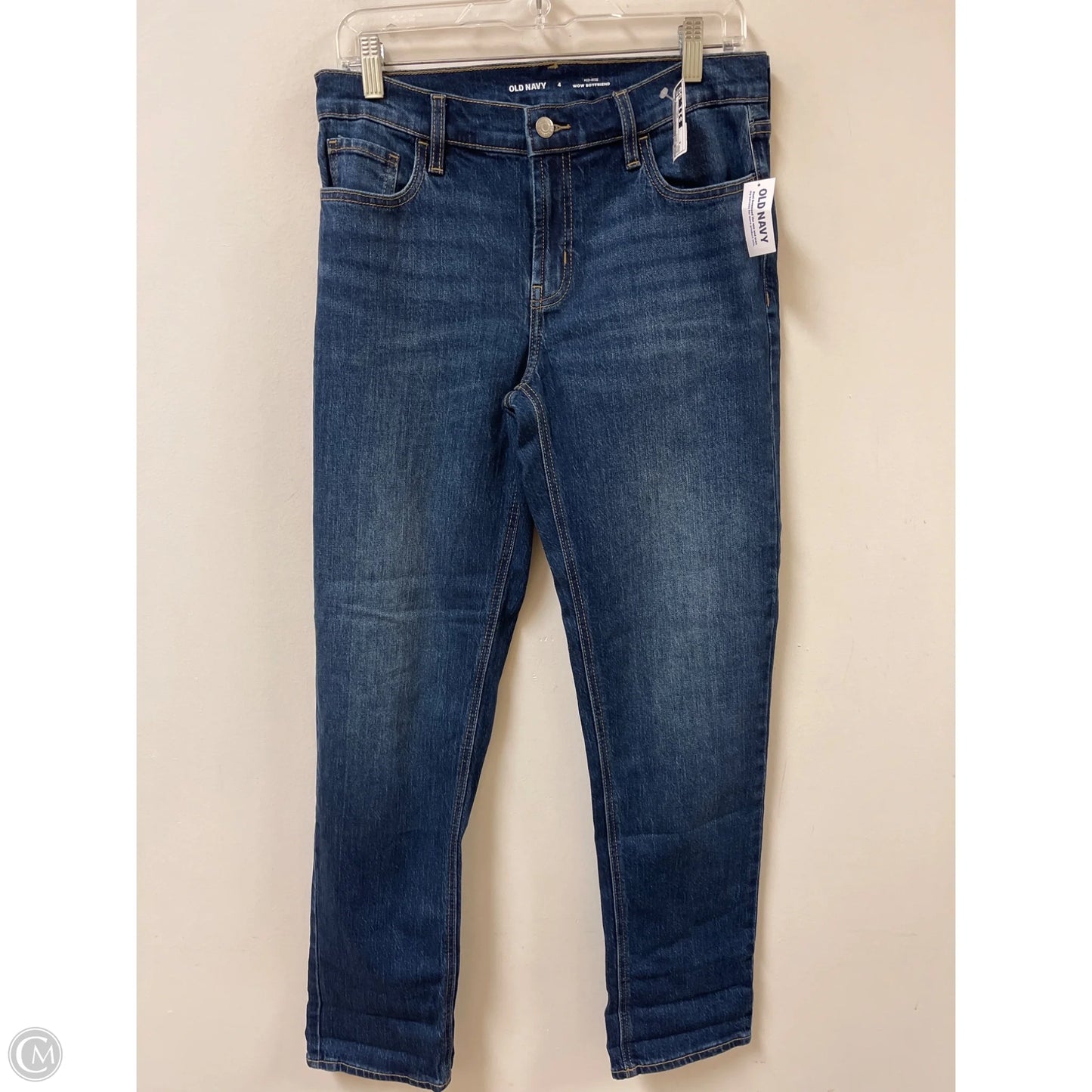 Jeans Boyfriend By Old Navy In Blue Denim, Size: 4