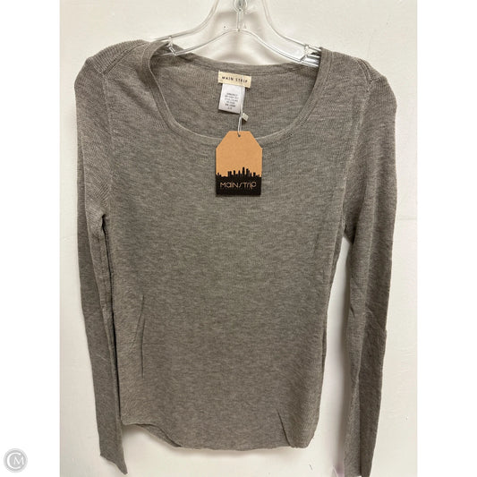 Top Long Sleeve By Main Strip In Grey, Size: L