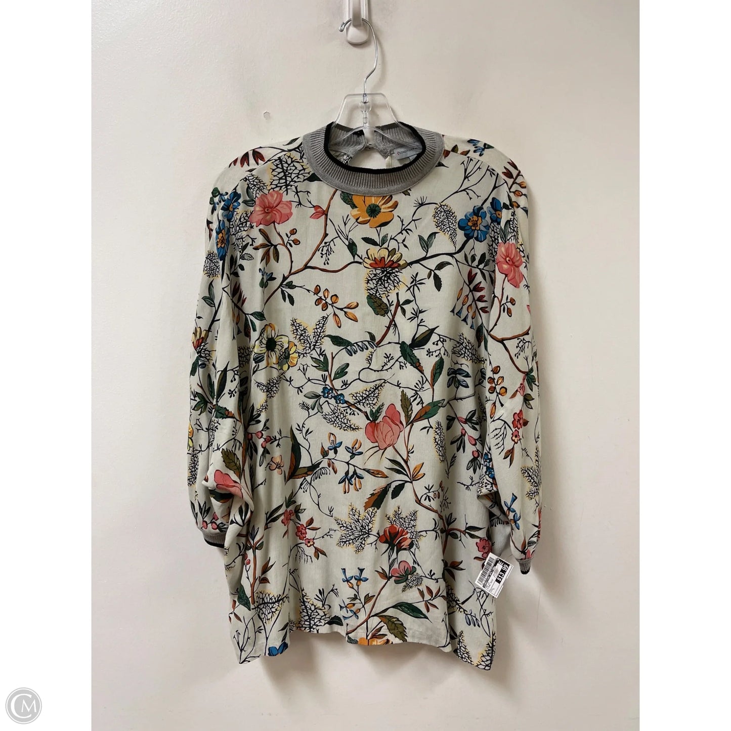 Top Long Sleeve By Conditions Apply In Floral Print, Size: L