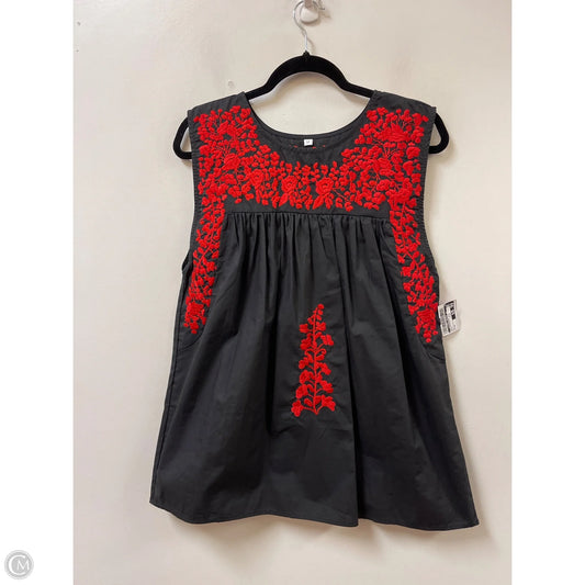 Top Sleeveless By Clothes Mentor In Black, Size: M