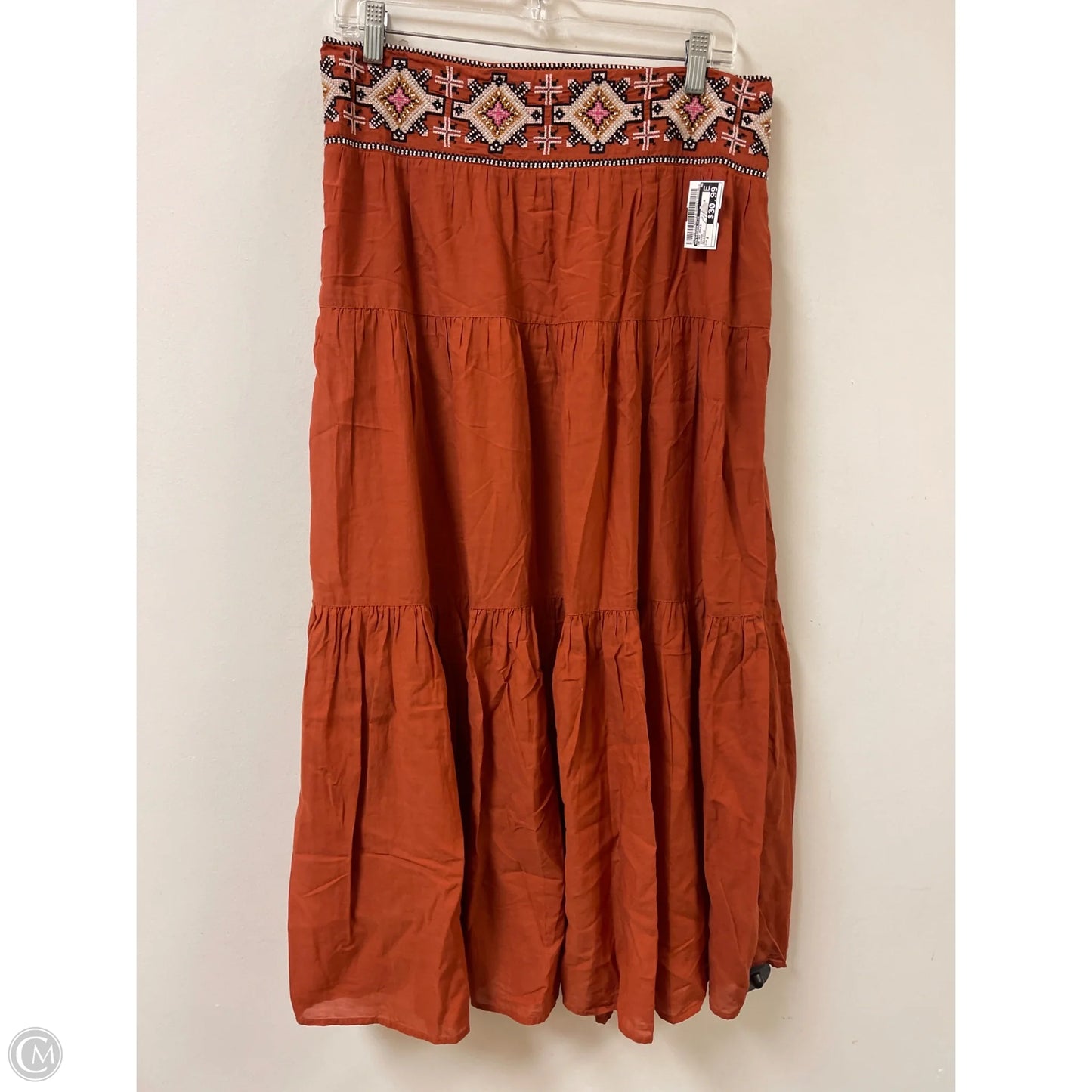 Skirt Maxi By Anthropologie In Orange, Size: 8