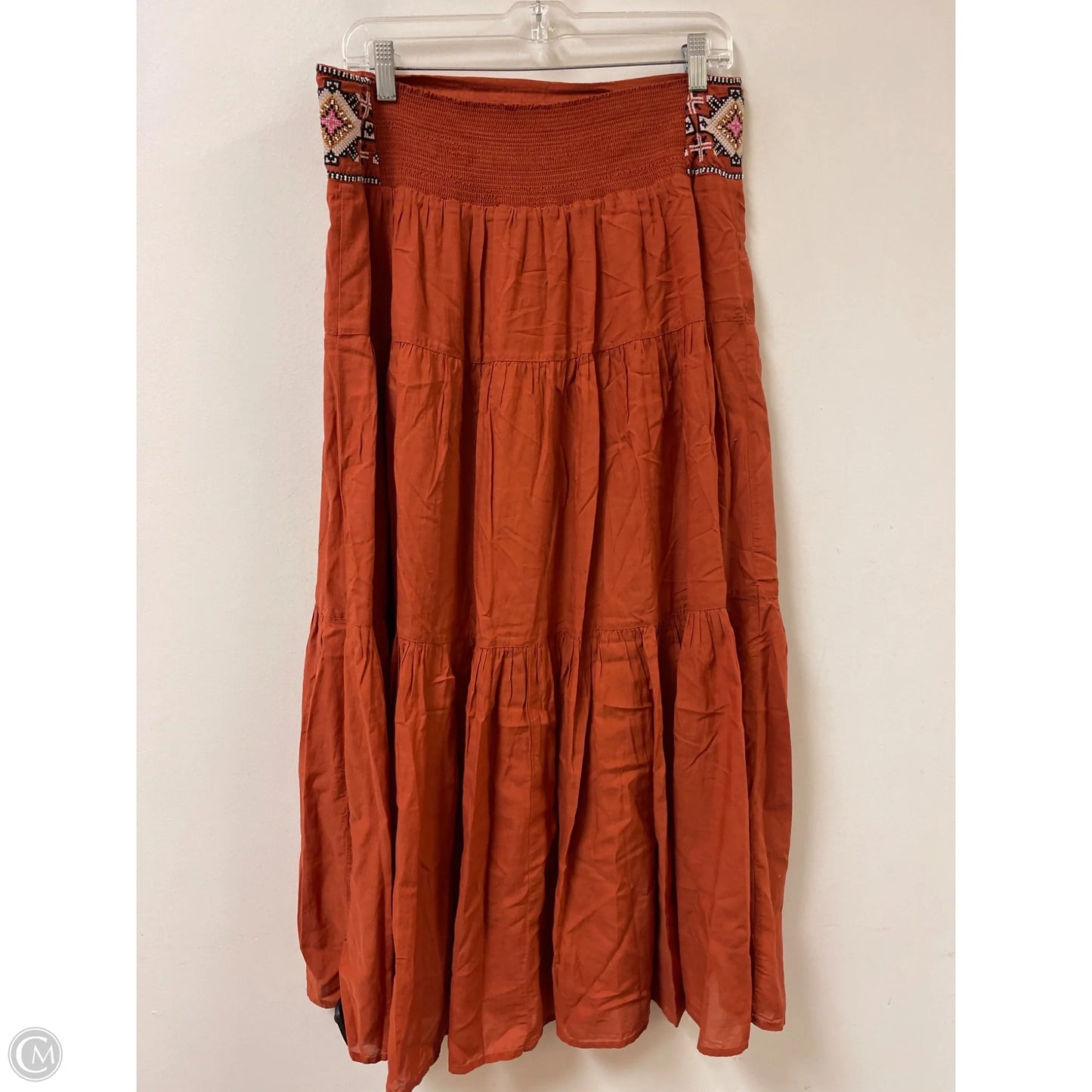 Skirt Maxi By Anthropologie In Orange, Size: 8