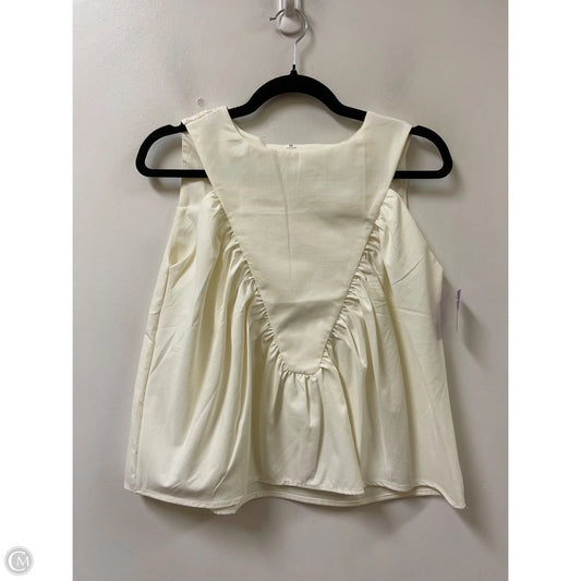 Top Sleeveless By Clothes Mentor In Cream, Size: M