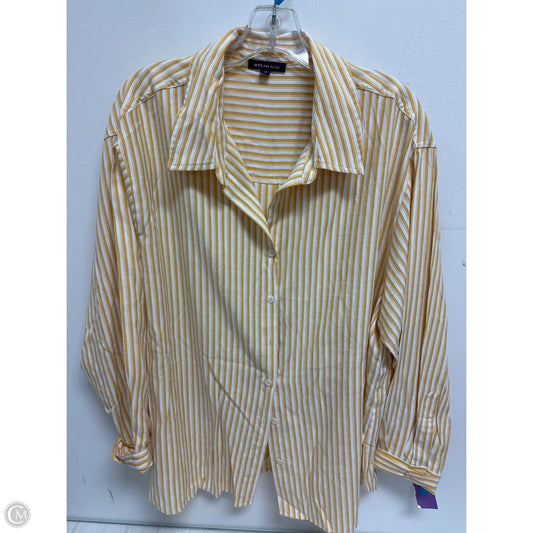 Top Long Sleeve By Skies Are Blue In Yellow, Size: 1x