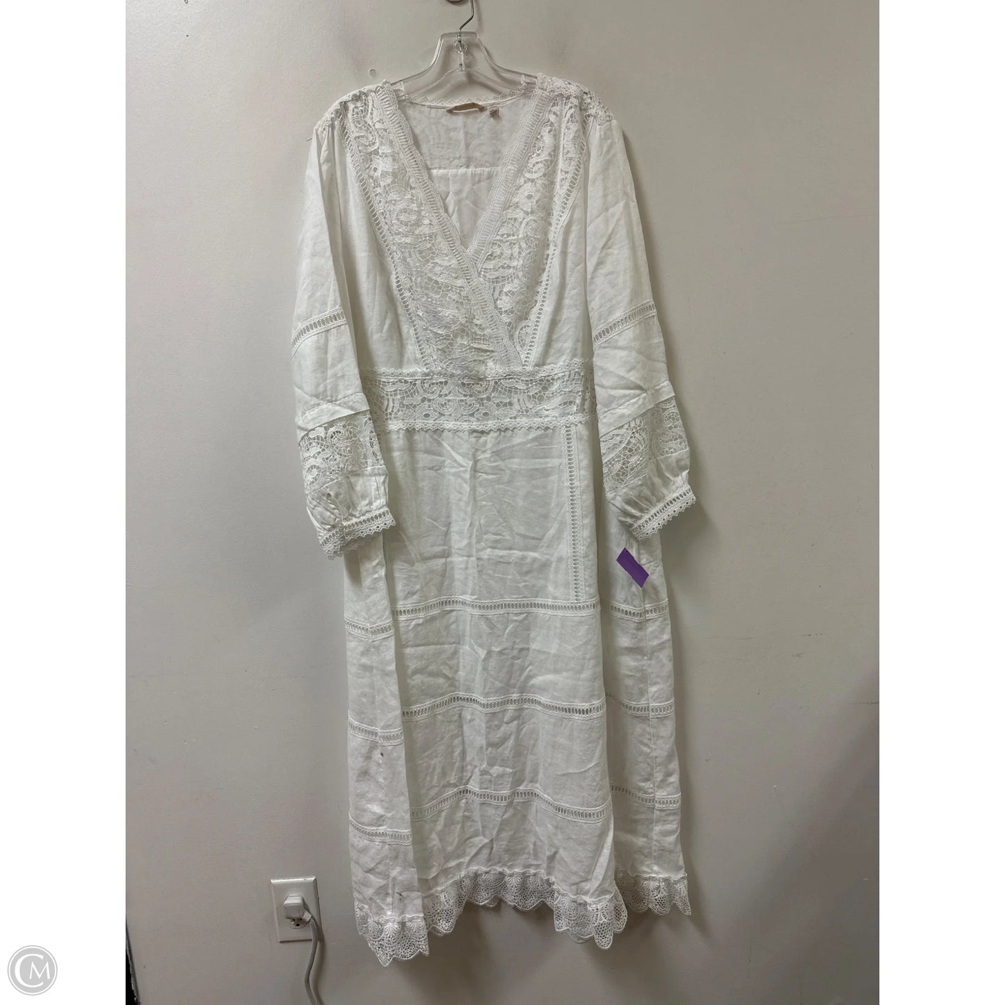 Dress Casual Maxi By Soft Surroundings In White, Size: 3x