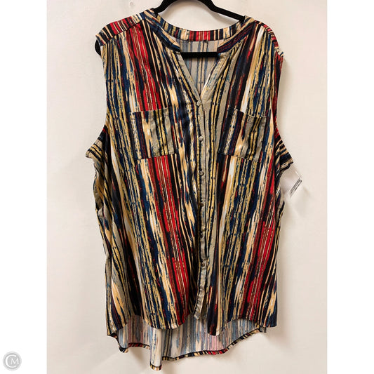 Top Sleeveless By Clothes Mentor In Multi-colored, Size: 4x